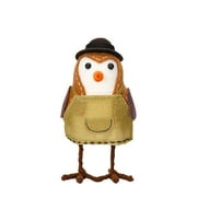 Fabric Birds Decoration,Thanksgiving Fabric Bird Figurine,Fabric Harvest Festival Bird Decor,Thanksgiving Standing Bird Figurine for Tabletop Centerpiece Home Mantel Fireplace Harvest Decor